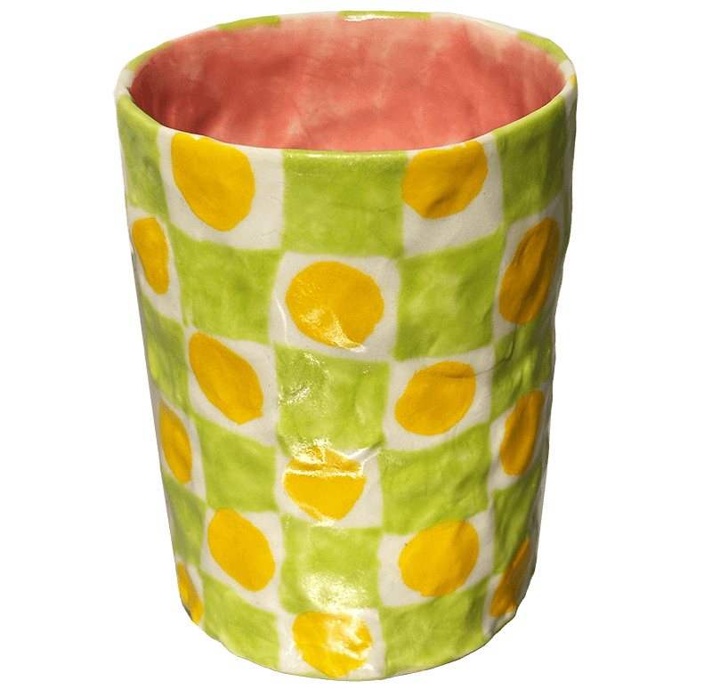 Ceramic Iced Coffee Cup